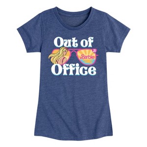 Girls' - Barbie - Out of Office Fitted Short Sleeve Graphic T-Shirt - 1 of 4