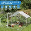 Metal Chicken Coop, 9.8x6.5x6.5 Ft Spire-Roof Poultry Cage with Waterproof and Anti-Ultraviolet Cover for Outside, for Backyard Farm Garden - 4 of 4