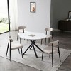 Coolbibila Modern Dining Chairs Set Of 2,Fabric Upholstered Armless Dining Chairs,Kitchen Dining Chair With Curved Backrest and Metal Frame - 2 of 4