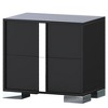 KIGFTSOD Elegant Nightstand with Metal Handle, Mirrored Bedside Table with 2 Drawers - 4 of 4