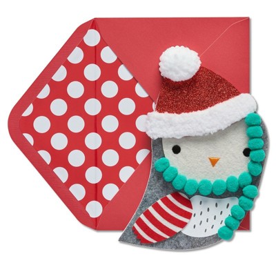 Owl Felt Ornament Greeting Card - PAPYRUS