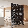 Vynxaria 76" Metal Privacy Screen - Freestanding Decorative Divider for Indoor & Outdoor Use - 4 of 4