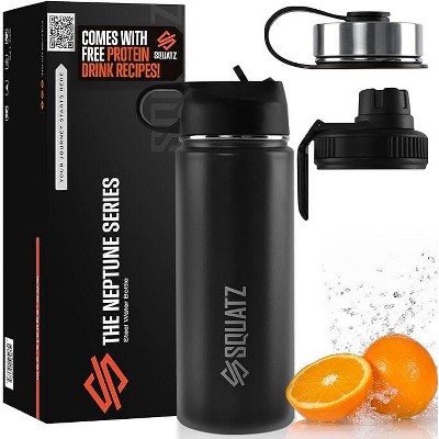 Squatz 18 Oz Neptune Series Steel Water Bottle