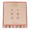 FAO Schwarz Candy Cane, Penguin and Star Trio Earring Set - 2 of 2