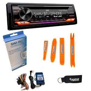 JVC KD-TD91BTS - CD Receiver w/ Bluetooth, USB, Amazon Alexa, SirusXM Ready + SWI-RC Steering Wheel Control Interface - 1 of 4
