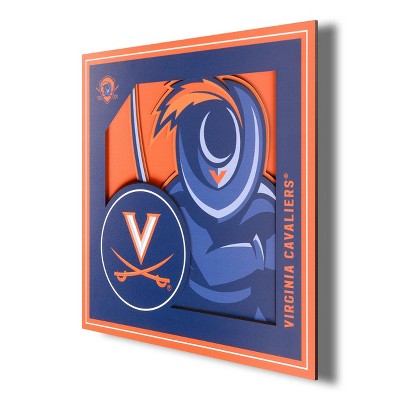 NCAA Virginia Cavaliers 3D Logo Series Wall Art - 12"x12"