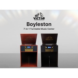 VICTOR Boyleston 7-in-1 Turntable Music Center with 3-Speed Record