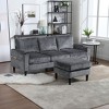NicBex 3-Seater Chenille Sofa Couch with Removable Storage Ottoman & Cup Holders,Upholstered Sleeper Sofa for Living Room,Bedroom - 3 of 4