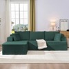 Mjkone 2-Pcs Free Combination Modular Sectional Sofas with Deep Seat,Corduroy L-Shaped Sofa with Chaise Lounge - 4 of 4