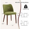 2PCS Dining Chair,Upholstered Dining Chair with Wood Legs, Wing Backrest,Kitchen Chairs with Thick Cushions for Dining Room, Living Room - 2 of 4