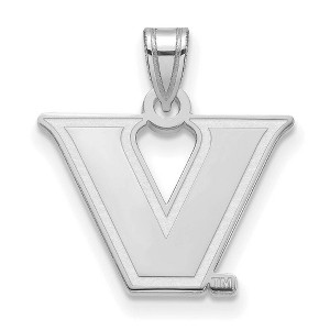 Black Bow Jewelry 10k White Gold Vanderbilt Commodores NCAA Small Pendant - 1 of 3