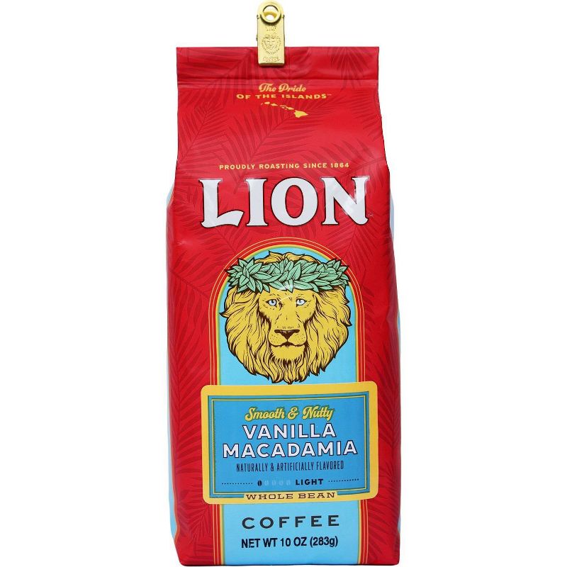 Lion Coffee Vanilla Macadamia Medium Roast Whole Bean Coffee - 10oz, 1 of 5