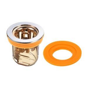 Unique Bargains ABS Silicone Bathroom Shower Durable Floor Drain Anti-Odor Core - 1 of 4