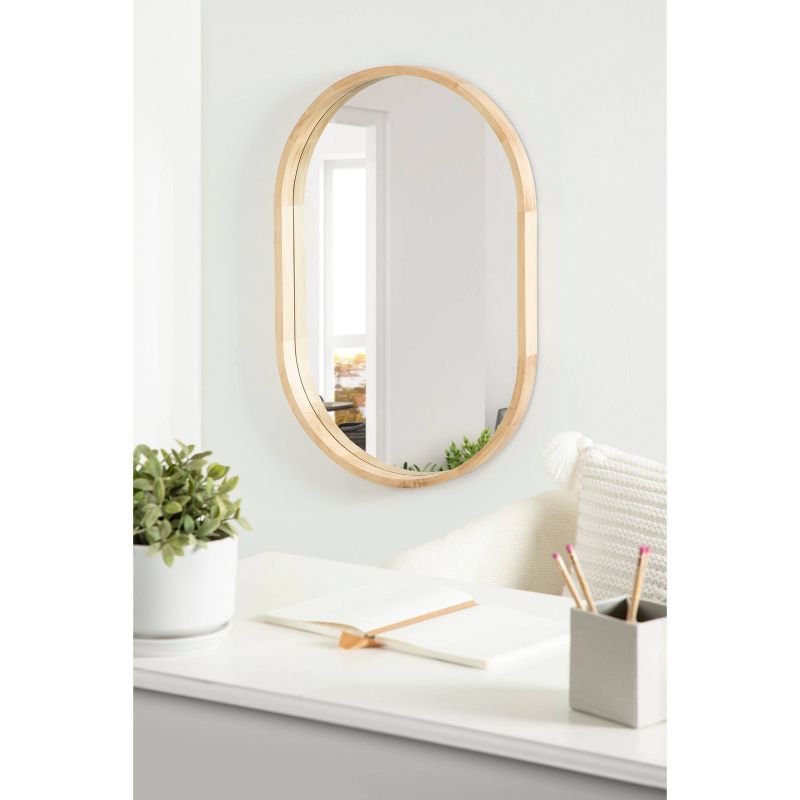24&#34; x 36&#34; Hutton Wood Framed Capsule Decorative Wall Mirror Natural - Kate &#38; Laurel All Things Decor, 6 of 9