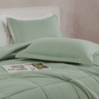Sage Twin Reversible Down Alternative Microfiber Comforter Set
