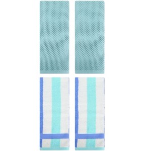 REGALWOVEN 4 Pcs Bathroom Hotel and Spa Waffle Cotton Hand Towels - 1 of 4