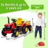 Tractor Stroller with Trailer - Remote Control, Spring Suspension, Dual Engines, Music Port, Suitable for Children 3+, Best Holiday Gift - 2 of 4