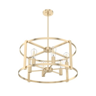 Astwood Alturas Gold 26" 6-Light Drum Chandelier