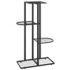 vidaXL Black Metal Plant Stand - Four-Tiered Flower Stand - Sturdy and Durable - Versatile Size - Modern Design - 2 of 4