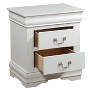NicBex Elegant Nightstand with 2 Drawers Bedside Table with Metal Pulls Antique-Style End Table for Living Room, Bedroom, White - 4 of 4