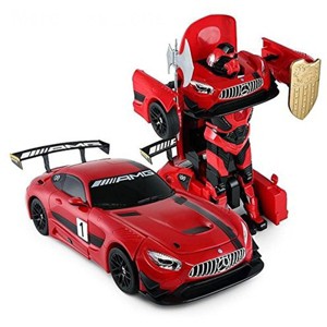 JuzToys Remote Control Car, 1:14 RC Car Mercedes-Benz GT3 2.4ghz RC Car Transformer Dancing Robot Car (Red) - 1 of 1