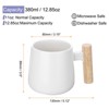 Unique Bargains Ceramic Simple Wooden Handle Handmade Coffee Mug - 2 of 4