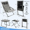 Tangkula 5-Piece Patio Sling Chair Set Folding Lounge Chairs w/ Coffee Table Yard, Poolside - 4 of 4