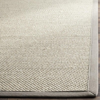 Handwoven Coastal Charm Gray Seagrass 6' x 9' Area Rug