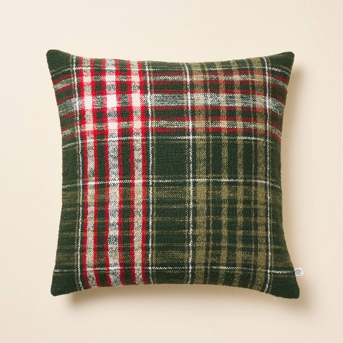 Hearth & Hand Holiday Set: Plaid Pillow, Plaid Fringe Blanket & newest Snowflake Pillow