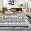 Vintage Geometric Patchwork Area Rugs for Living Room Machine Washable Carpet - 3 of 4