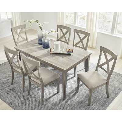 Transitional Reclaimed Wood Extendable Dining Table in Gray