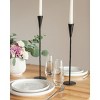 Slickblue Handcrafted Iron Candle Stand Set of 2, Nature-Inspired Taper Holders with Weighted Base, 13–15in - 3 of 4