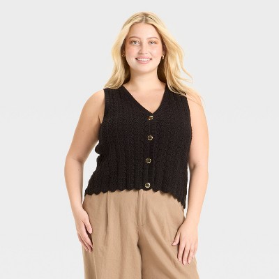 Women's Pointelle Lady Vest - A New Day™