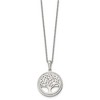 Chisel Stainless Steel with Preciosa Crystal Tree of Life Pendant on a 16" Cable Chain Necklace with 2" Ext. - 4 of 4
