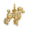 Black Bow Jewelry 14k Yellow Gold 3D Textured Poodle Charm or Pendant - 3 of 4