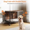 Indoor dog crate with double doors, wheels and removable tray, sturdy dog ​​crate, easy to assemble - 4 of 4