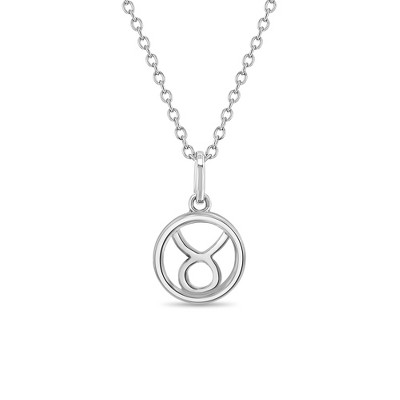 Girls' Zodiac Medal Sterling Silver Necklace - In Season Jewelry