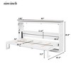 TIRAMISUBEST Twin Size Murphy Bed with LED Light, Wooden Folding Bed Frame with Storage Shelf & Vintage Handles - 4 of 4