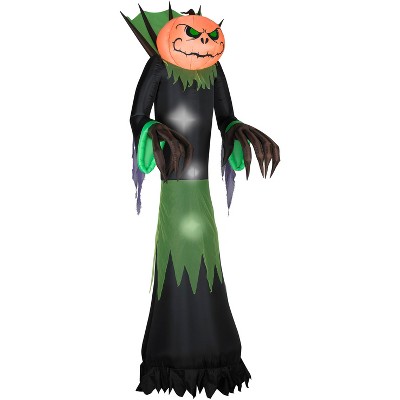 Gemmy Airblown Pumpkin Reaper Giant, 10 ft Tall, black