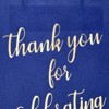 Sparkle and Bash 24 Pack Medium Paper Gift Bags with Tissue Paper for Party Favor, Thank You for Celebrating with us, Blue - 3 of 4