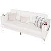 83'' Couches for Living Room, Small Sofa with Convenient Side Pockets, Comfy Teddy Couch with Cup Holders and Storage Armrests - 3 of 4