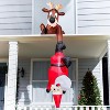 Paaaawaters 8 FT Hanging Christmas Inflatables Decoration, Christmas Inflatable Reindeer and Climbing Santa - 3 of 4
