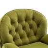 Lyngins Modern Medieval Style Velvet Accent Chair & Ottoman Set, Sofa Chair with Metal Frame/Black Legs, TV Chair Living Room Chair with Ottoman - 3 of 4
