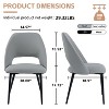 Set of 2 YOUNIKE Modern Armless Dining Chairs Upholstered Kitchen & Dining Room Chairs Vanity Side Chair 22.83"Wx22.05"Dx34.65"H - 2 of 4