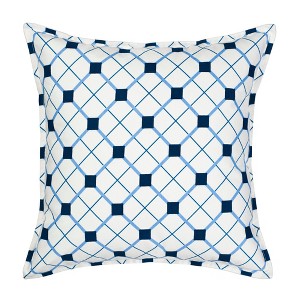 Kensington Garden 20"x20" Oversize Geo Cotton Canvas Square Throw Pillow - 1 of 3