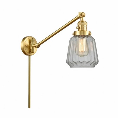 Chatham - 1 Light Swing Arm Wall Sconce In Art Deco Style-25 Inches Tall and 8 Inches Wide