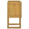 vidaXL Solid Teak Wood Bathroom Cabinet - Retro Style Brown Cabinet for Bathroom Storage, Dimensions 16.1" x 15.7" x 29.5" - 4 of 4