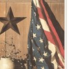 HomeRoots Set Of Two Star Spangled Night God And Country White Framed Wall Art - 4 of 4
