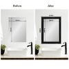 Amanti Art Mirror Makeover Bathroom Mirror Frame Border Kit - Fully Assembled Peel and Stick Frame - Mirror NOT Included - Grand Black Narrow Trim - 4 of 4