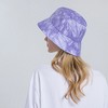 Anna-Kaci Summer Fisherman Hat Outdoor Travel Tie Dye Bucket Hat with Wide Brim Casual Sun Protection - 3 of 4